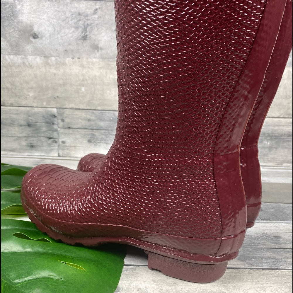 Hunter Perfect Pairs Crocodile print boots shoes - Picture 6 of 8